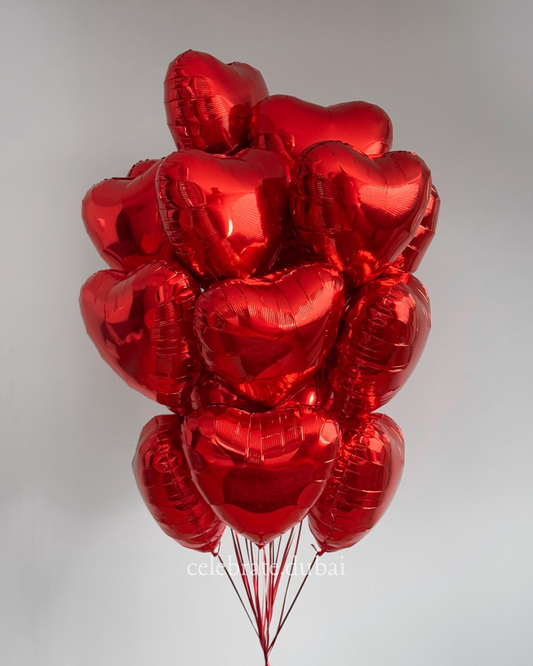 Helium Red Heart Balloons 20 Pcs: Foil Balloons For Valentine’s And Romantic Decor